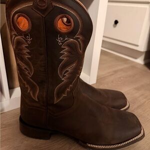 Dan Post Orange and Tan Cowboy Boots